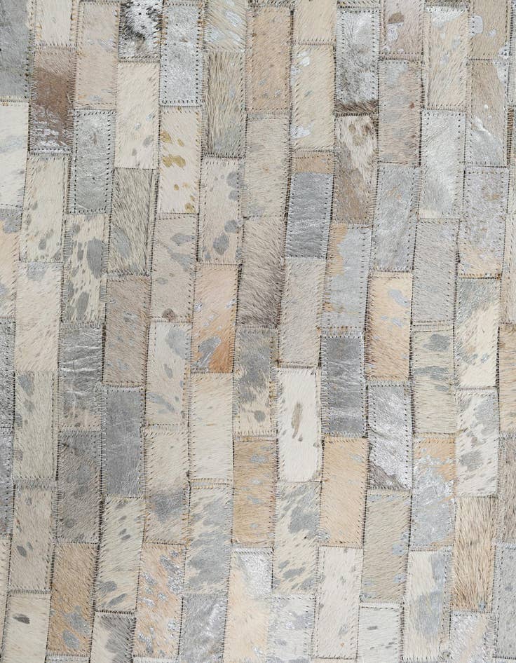 Detail image of 7' 9 x 9' 8 Cowhide Leather Rug