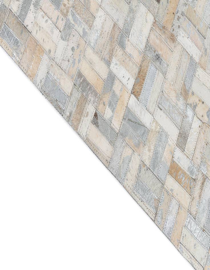 Detail image of 7' 10 x 9' 8 Cowhide Leather Rug