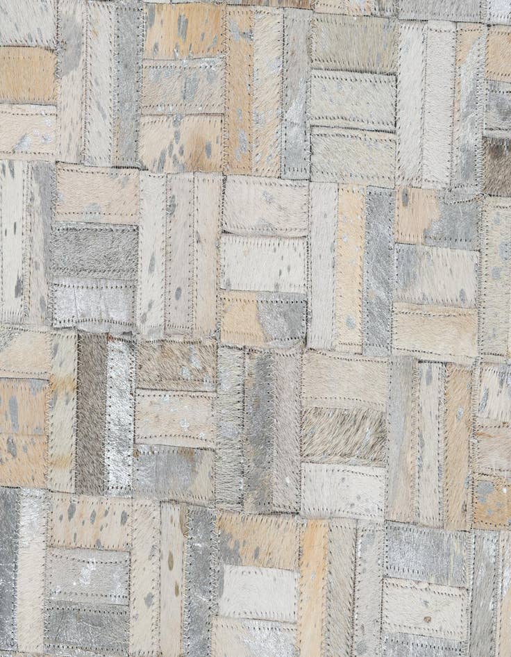 Detail image of 7' 10 x 9' 8 Cowhide Leather Rug