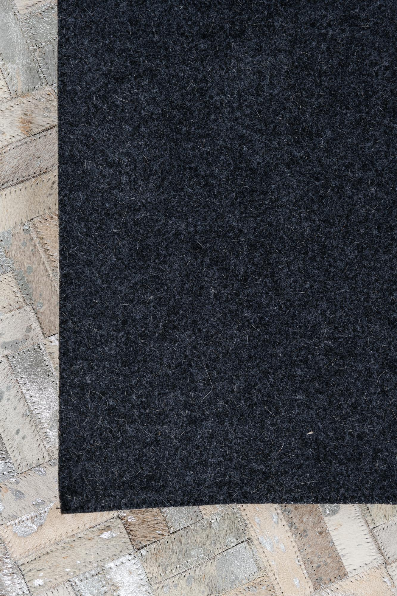 7' 10 x 9' 8 Cowhide Leather Rug