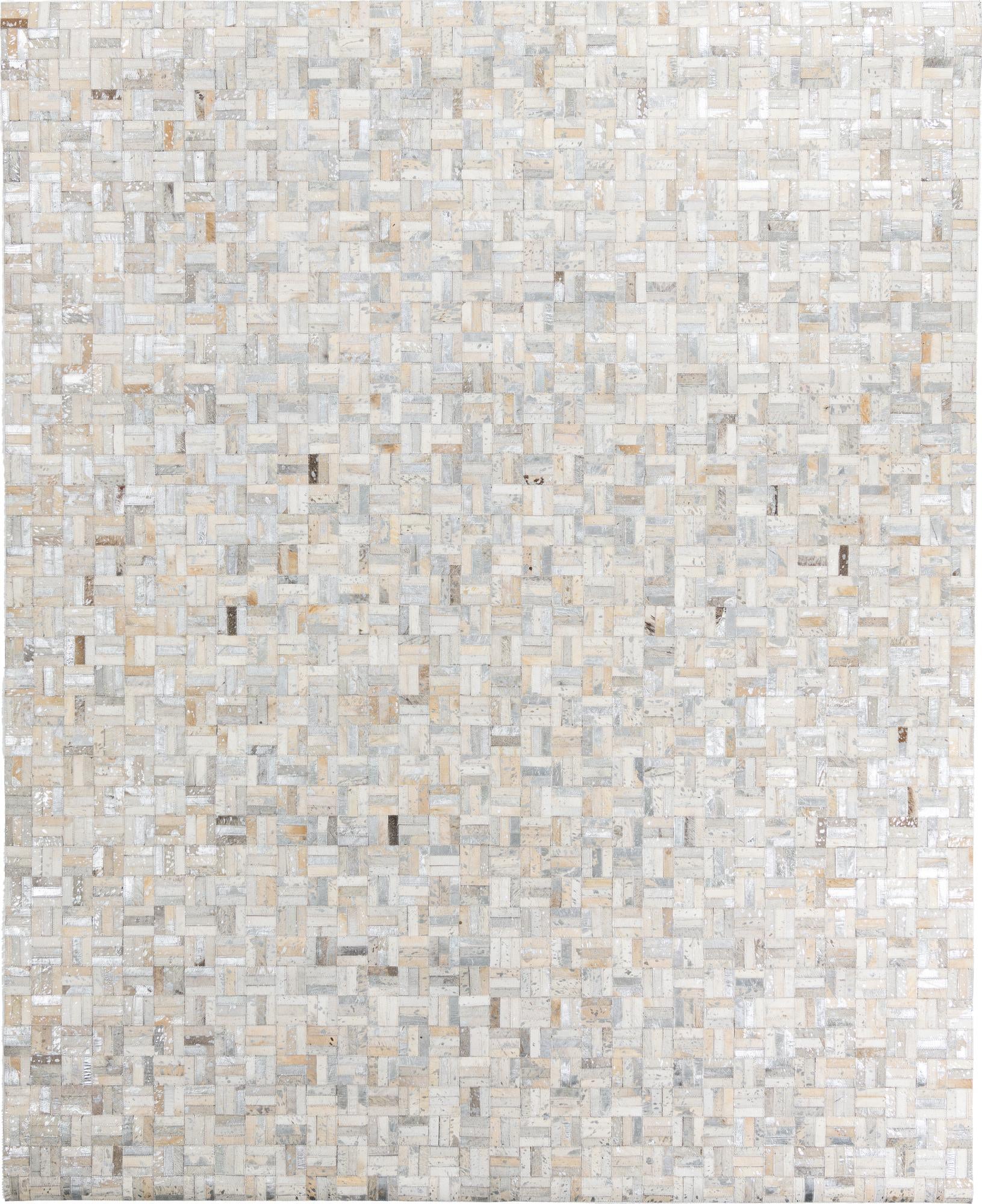 7' 10 x 9' 8 Cowhide Leather Rug