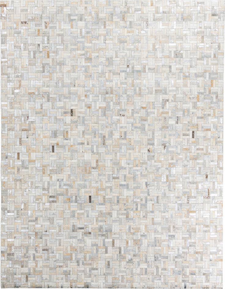 Detail image of 7' 10 x 9' 8 Cowhide Leather Rug