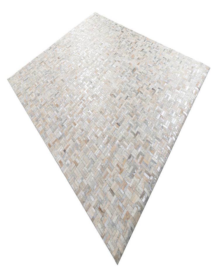 Detail image of 8' x 9' 10 Cowhide Leather Rug