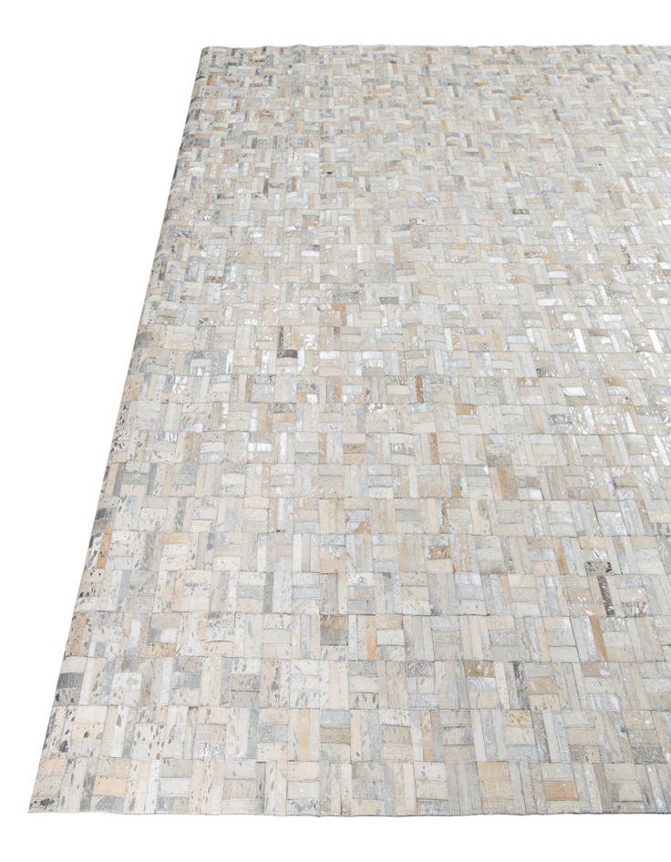 Detail image of 8' x 9' 10 Cowhide Leather Rug