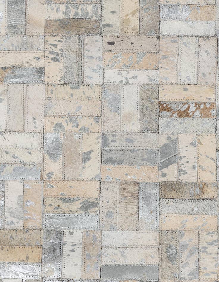 Detail image of 8' x 9' 10 Cowhide Leather Rug