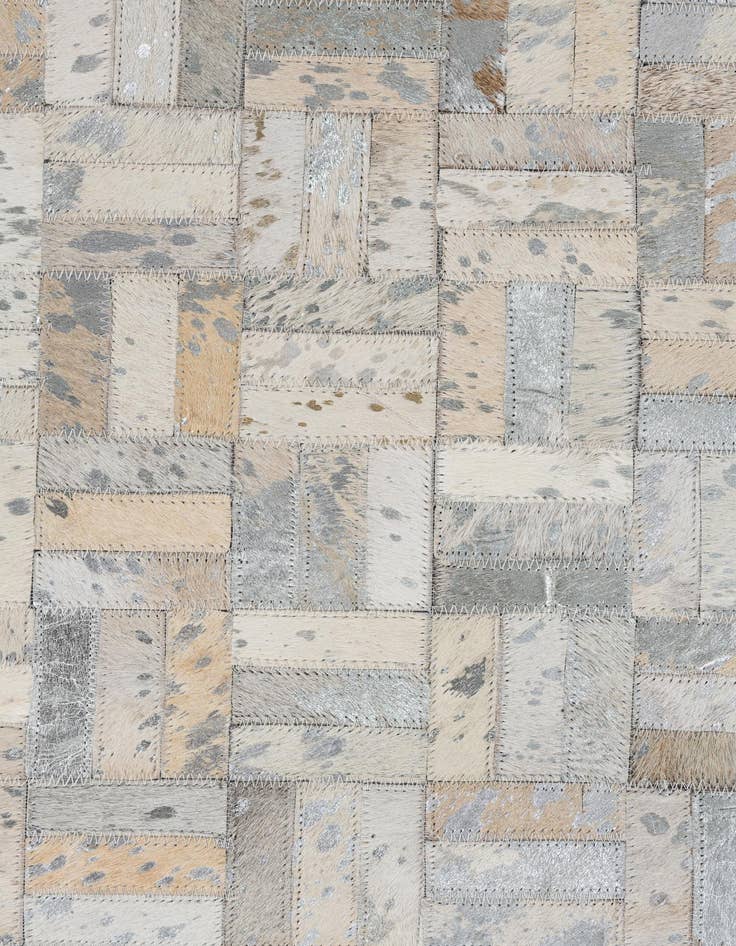 Detail image of 8' x 9' 10 Cowhide Leather Rug