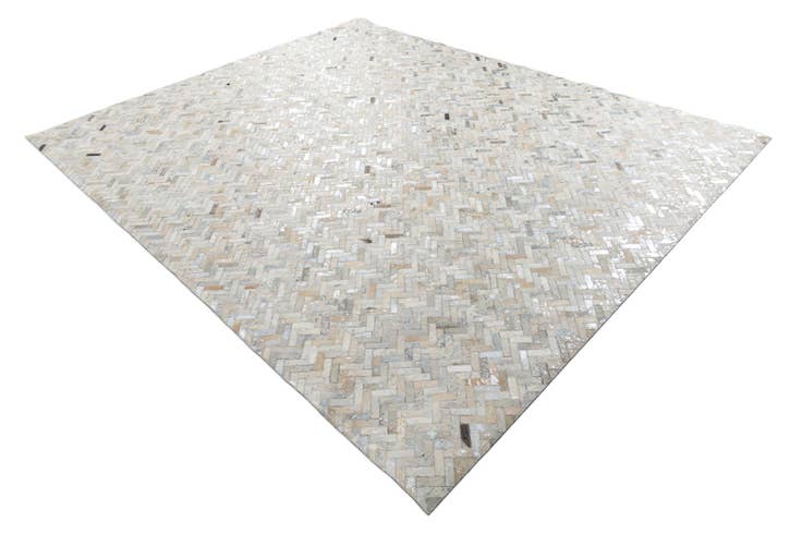 Detail image of 8' x 9' 10 Cowhide Leather Rug