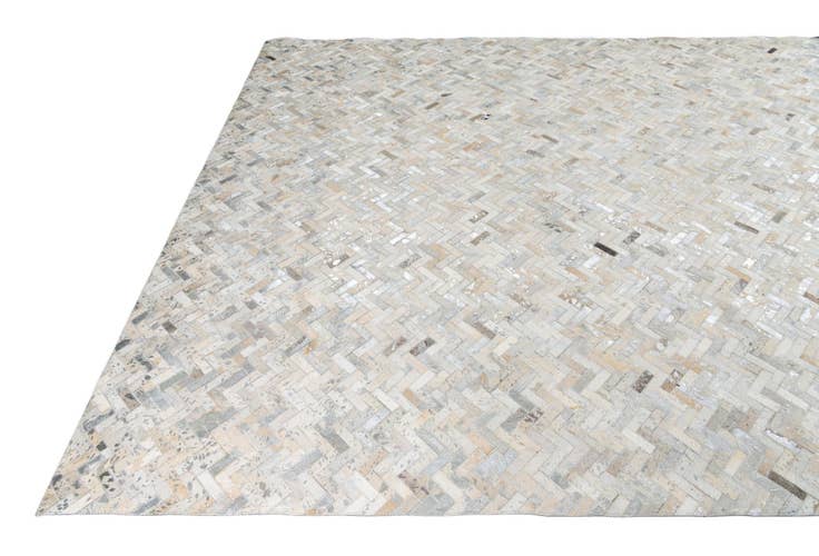 Detail image of 8' x 9' 10 Cowhide Leather Rug