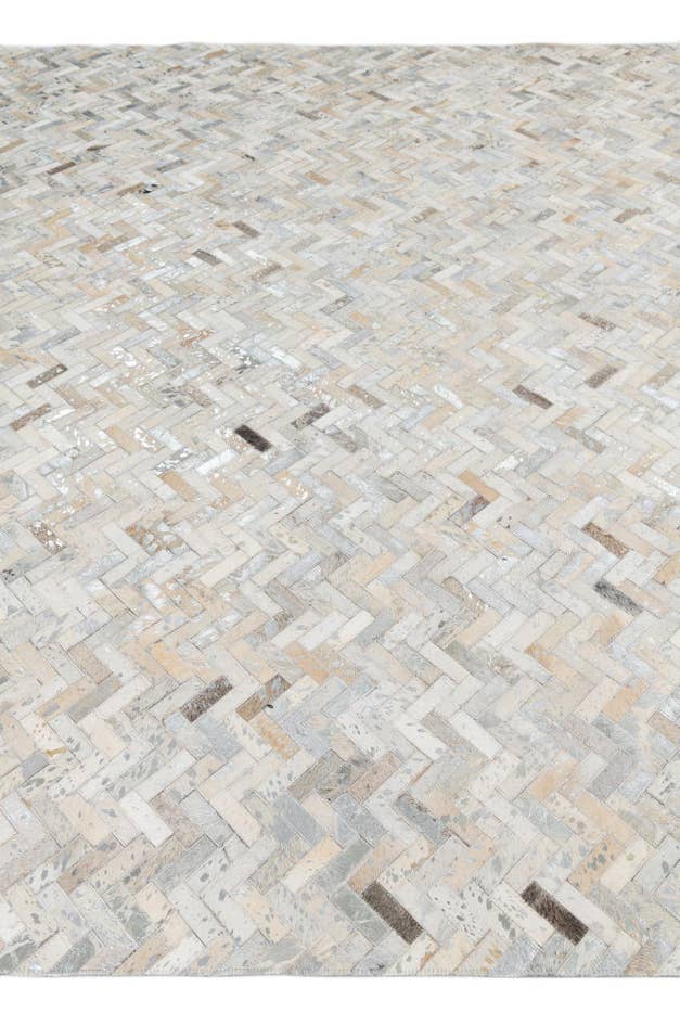 Detail image of 8' x 9' 10 Cowhide Leather Rug