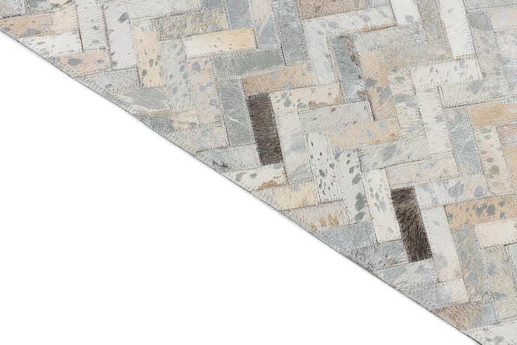 Detail image of 8' x 9' 10 Cowhide Leather Rug