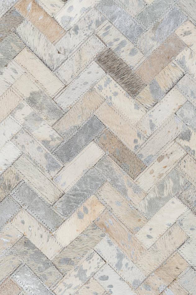 Detail image of 8' x 9' 10 Cowhide Leather Rug