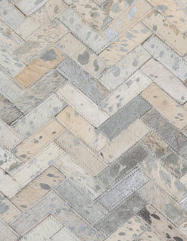 Detail image of 8' x 9' 10 Cowhide Leather Rug