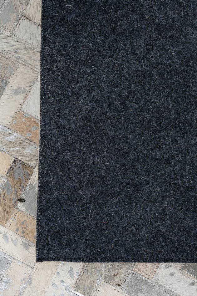 Detail image of 8' x 9' 10 Cowhide Leather Rug