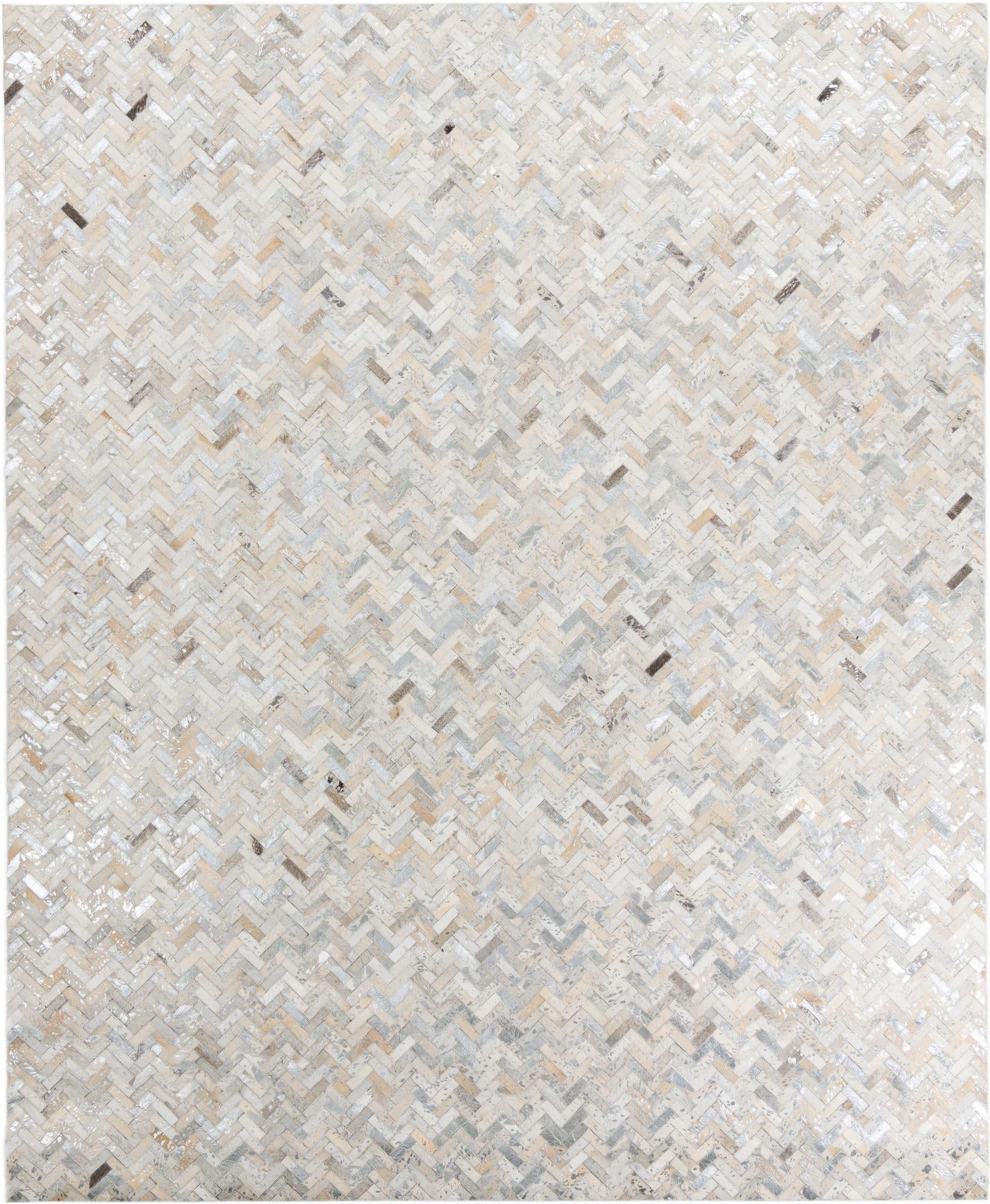 8' x 9' 10 Cowhide Leather Rug