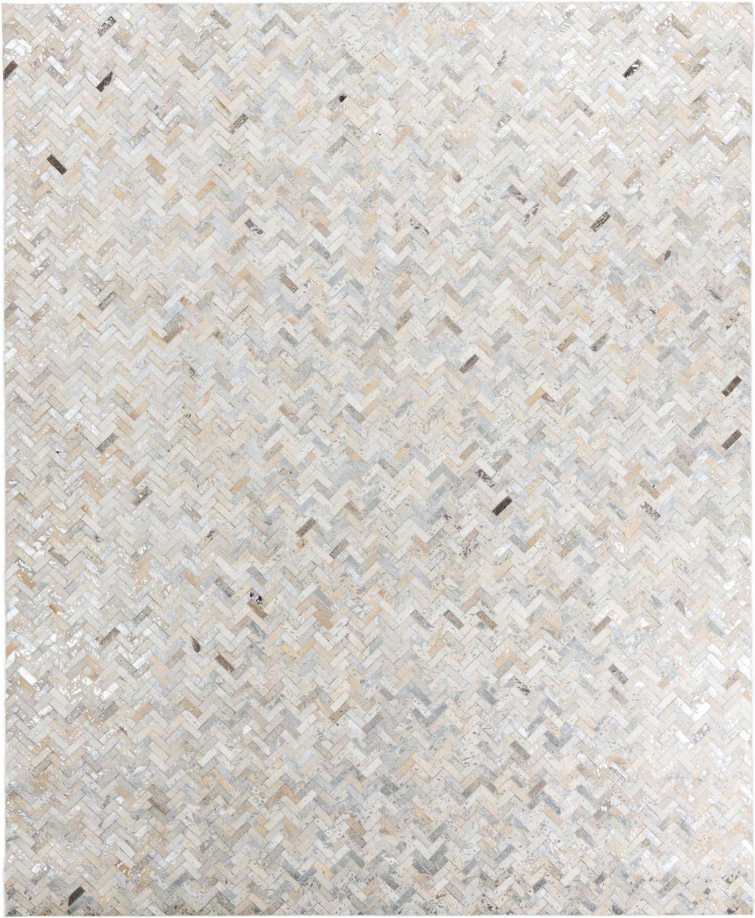 8' x 9' 10 Cowhide Leather Rug