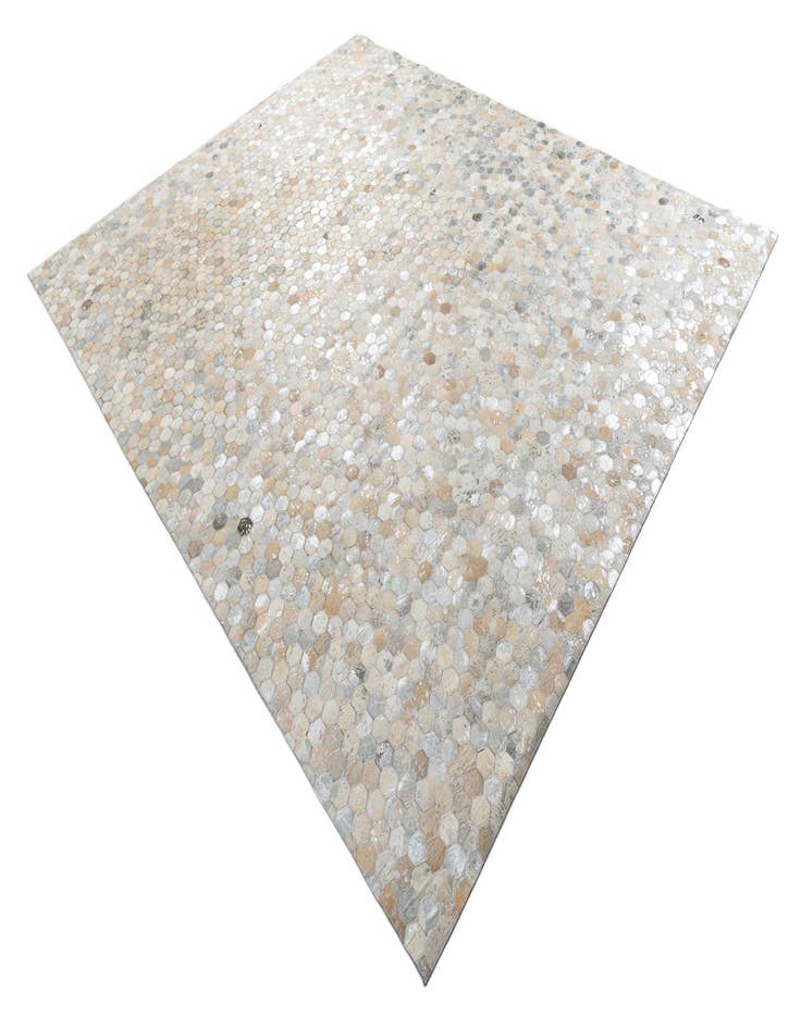 Detail image of 8' 1 x 9' 9 Cowhide Leather Rug