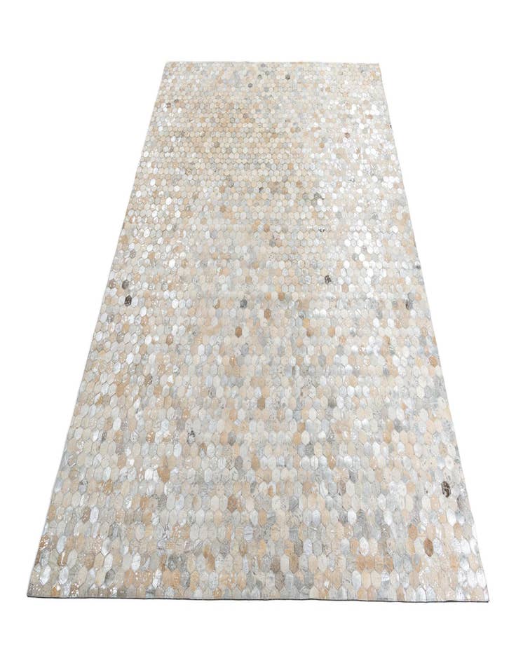 Detail image of 8' 1 x 9' 9 Cowhide Leather Rug