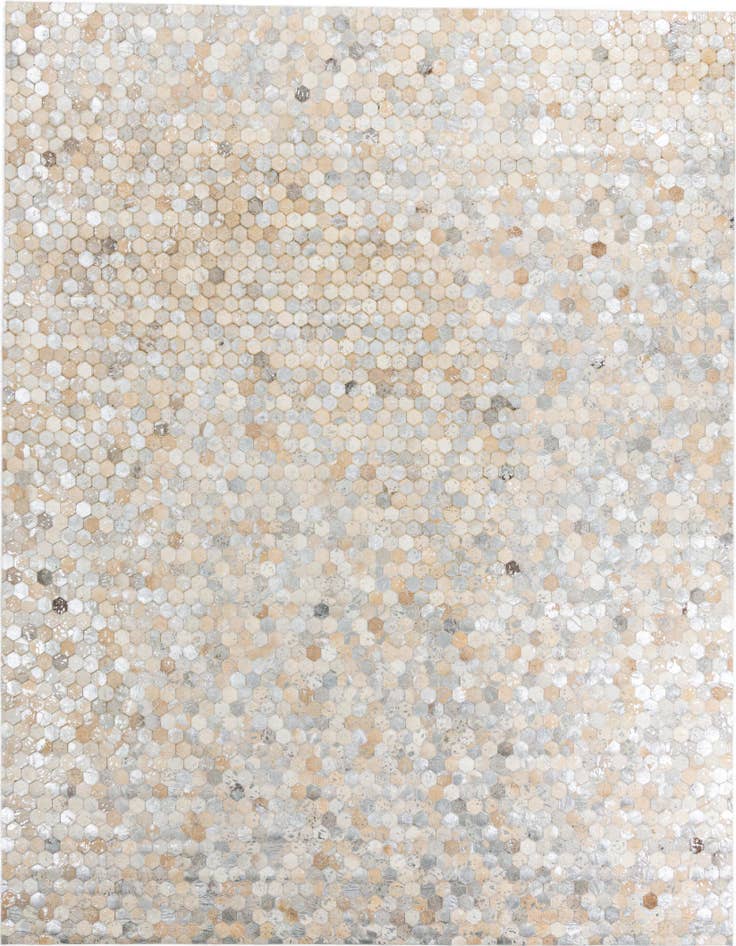 Detail image of 8' 1 x 9' 9 Cowhide Leather Rug
