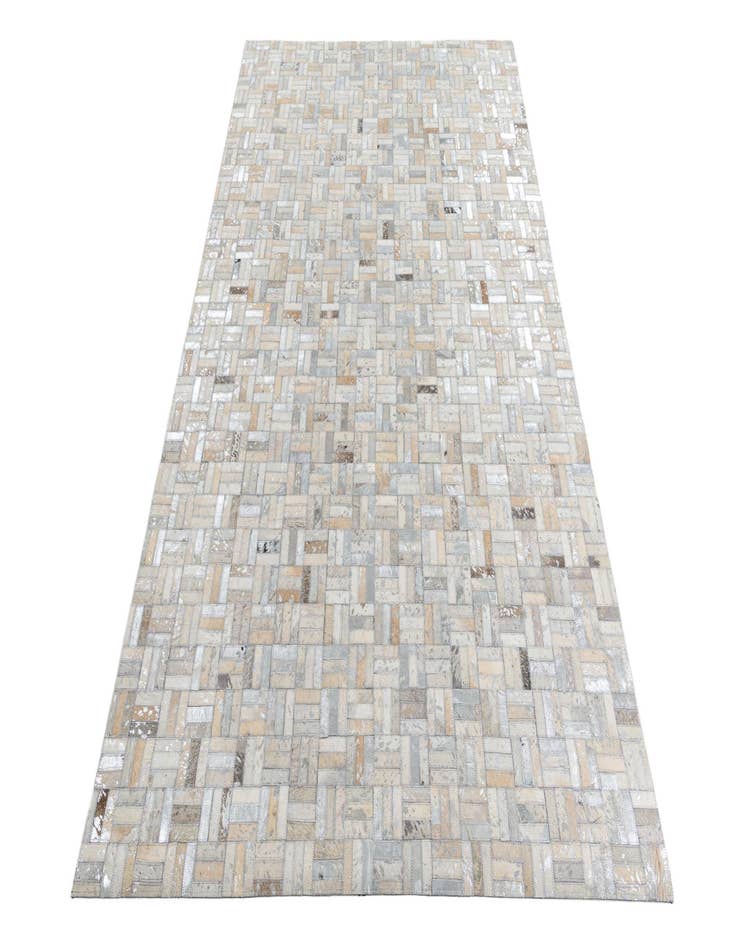 Detail image of 5' x 7' 10 Cowhide Leather Rug