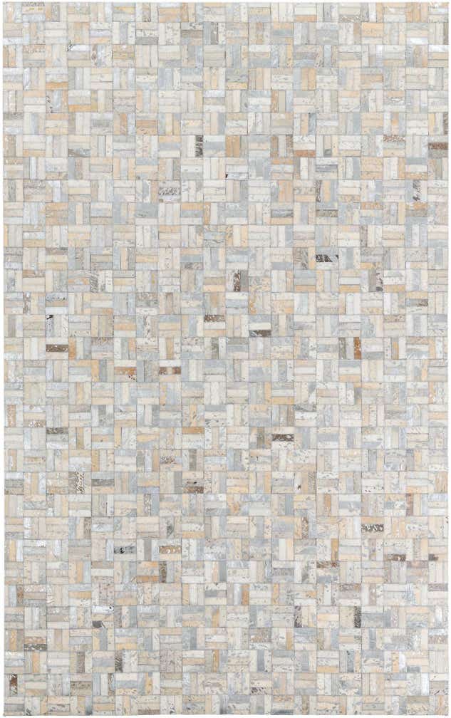 5' x 7' 10 Cowhide Leather Rug