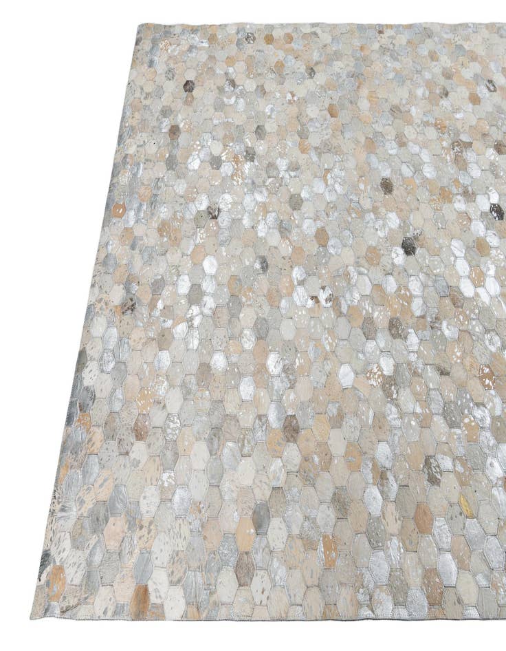 Detail image of 5' 1 x 7' 10 Cowhide Leather Rug