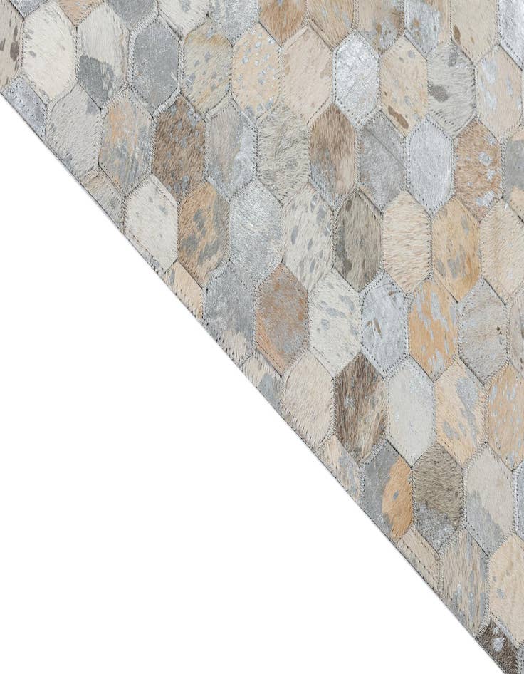 Detail image of 5' 1 x 7' 10 Cowhide Leather Rug