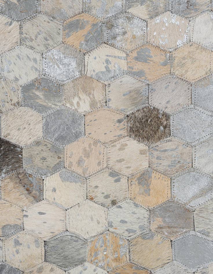 Detail image of 5' 1 x 7' 10 Cowhide Leather Rug