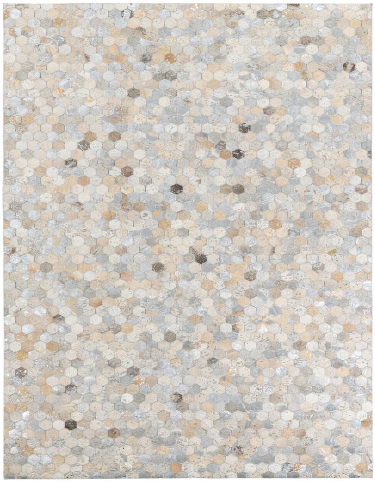 Detail image of 5' 1 x 7' 10 Cowhide Leather Rug