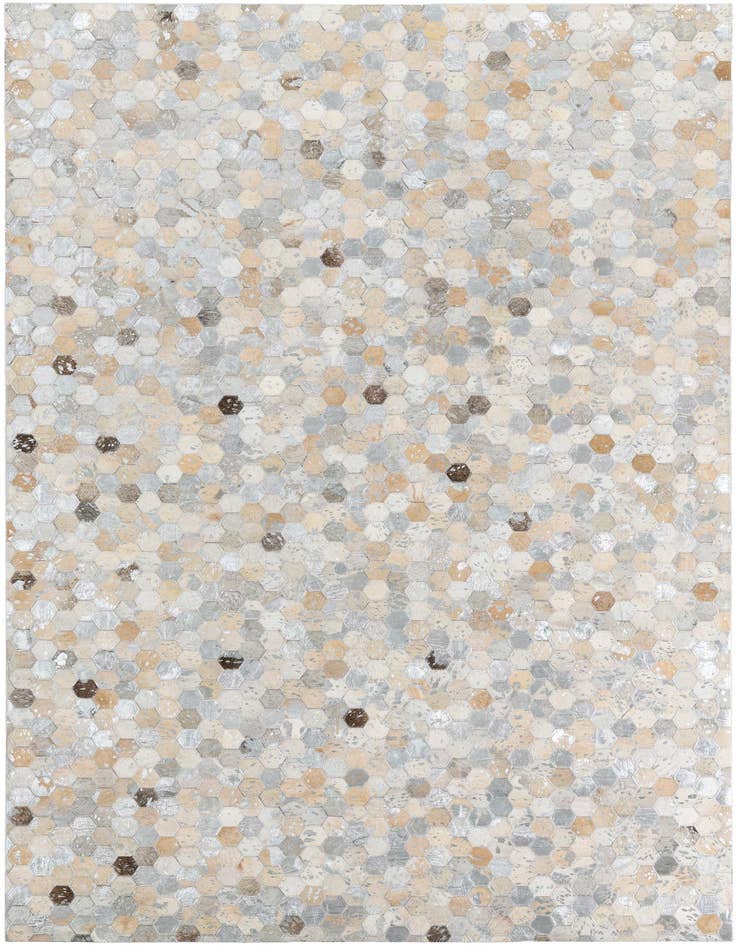 Detail image of 5' 1 x 8' Cowhide Leather Rug