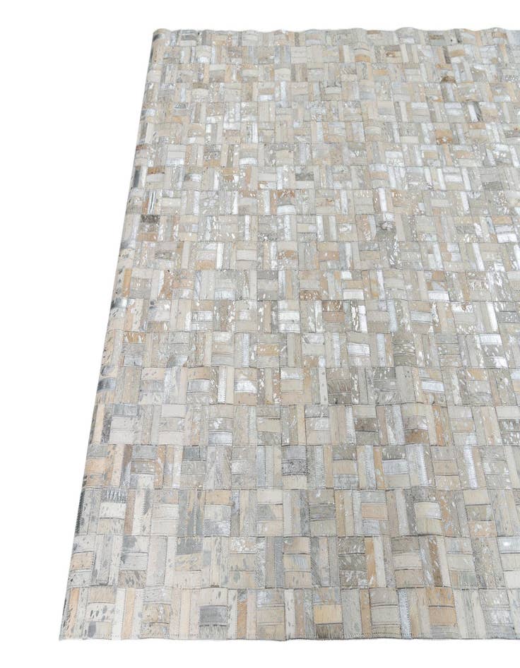 Detail image of 5' x 7' 9 Cowhide Leather Rug