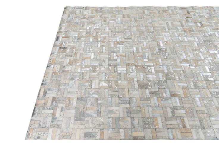 Detail image of 5' x 7' 9 Cowhide Leather Rug