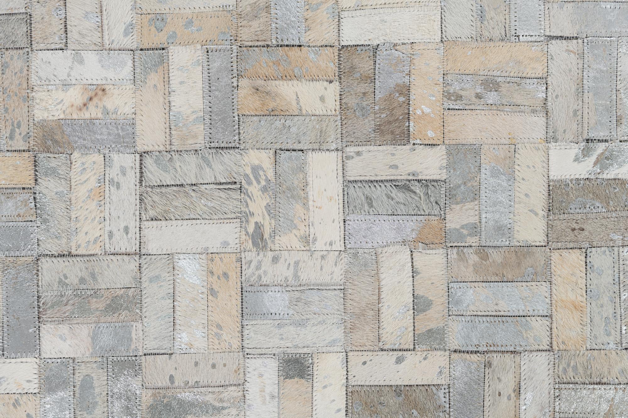 5' x 7' 9 Cowhide Leather Rug