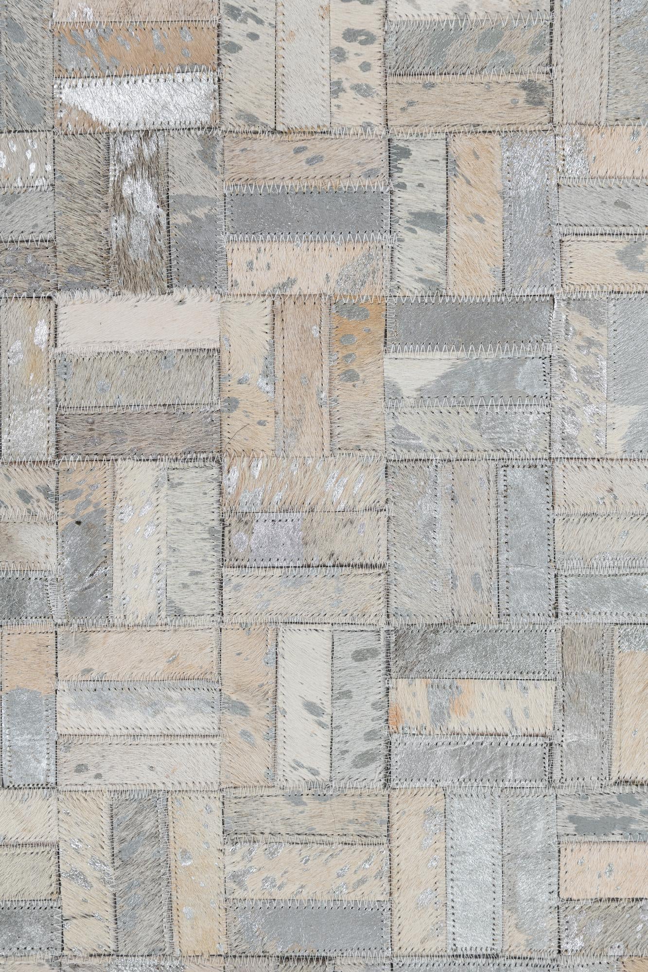 5' x 7' 9 Cowhide Leather Rug