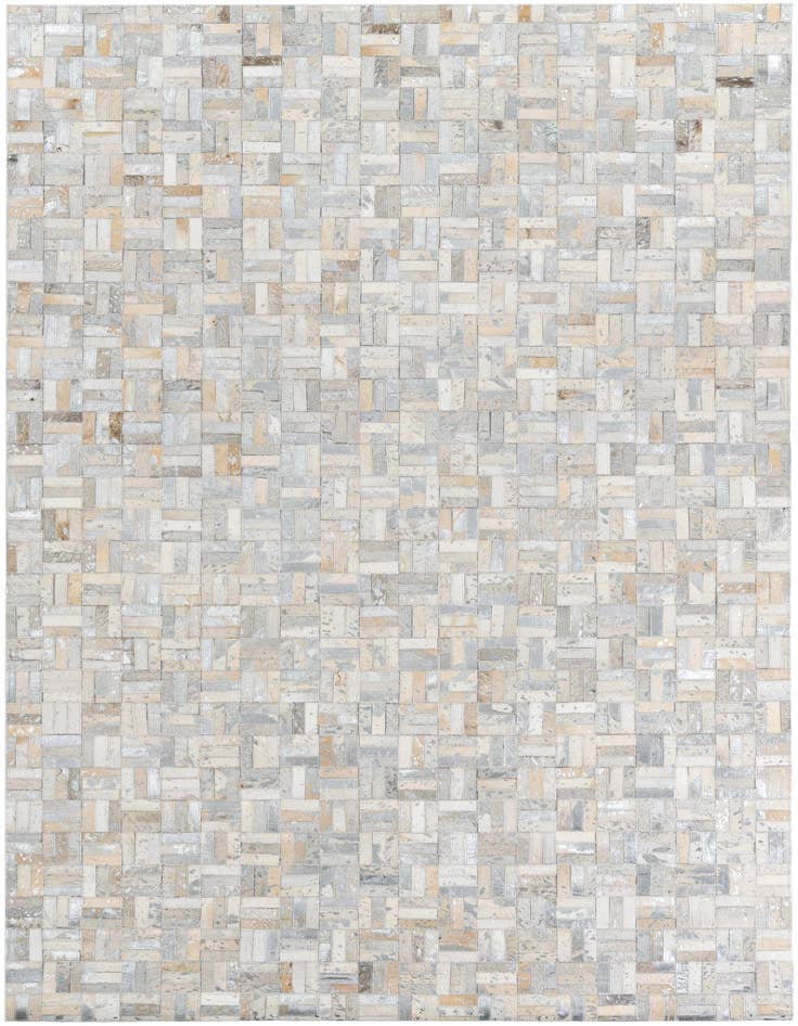 Detail image of 5' x 7' 9 Cowhide Leather Rug