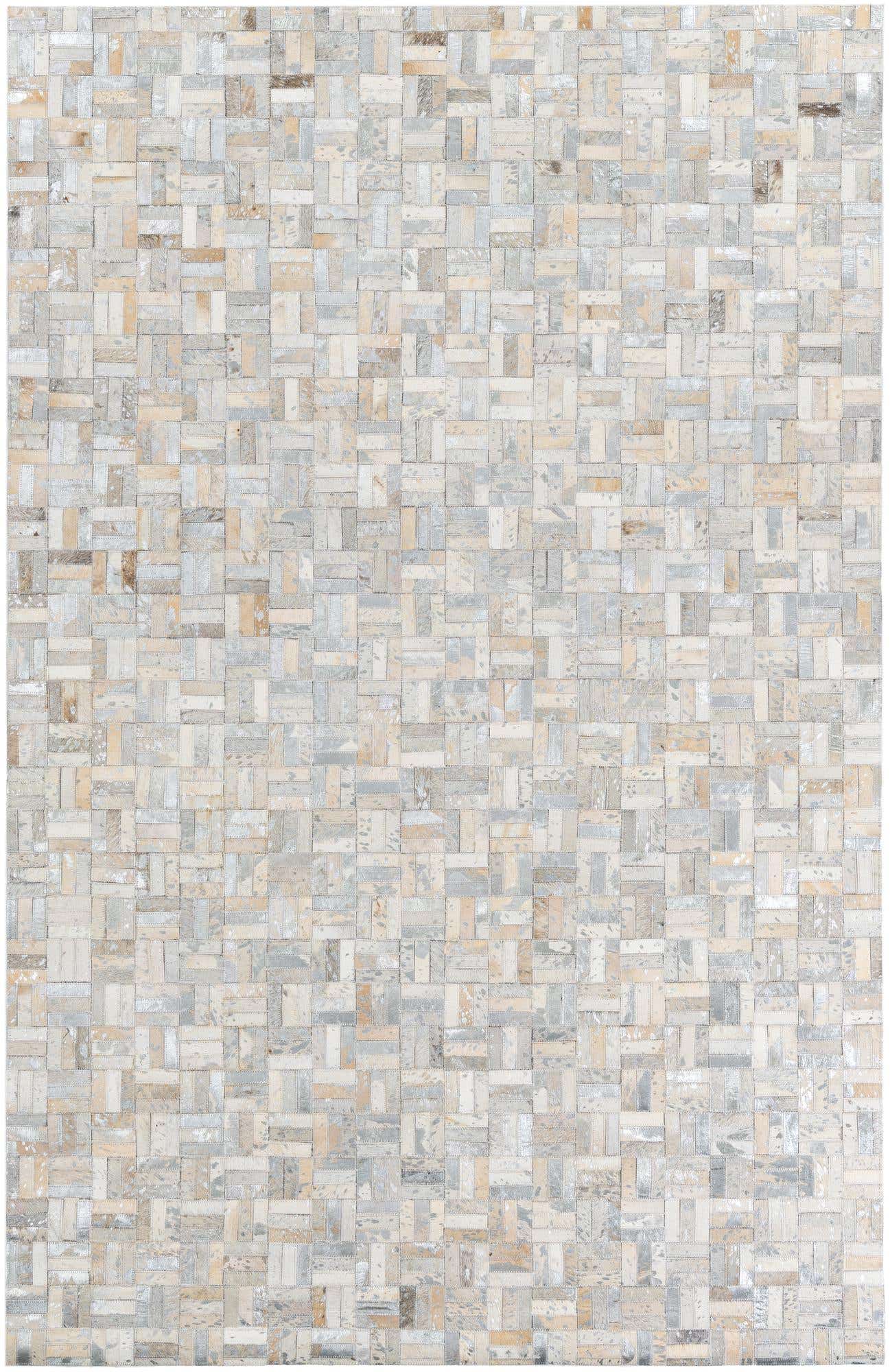 5' x 7' 9 Cowhide Leather Rug