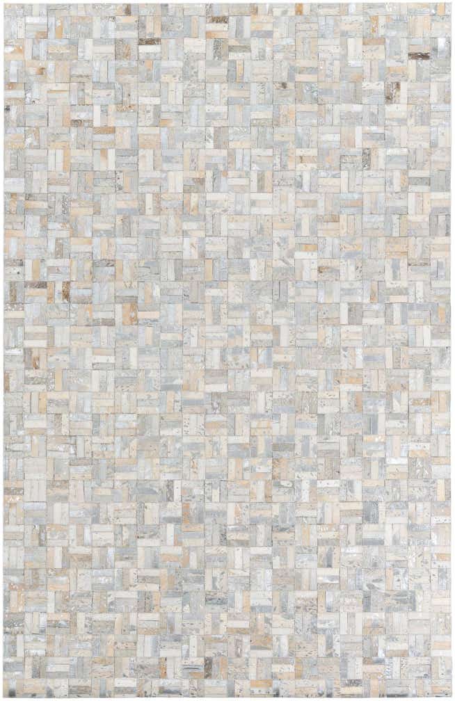 5' x 7' 9 Cowhide Leather Rug