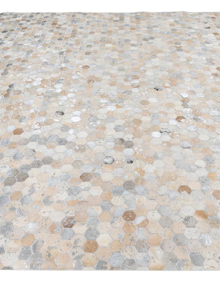 Detail image of 8' x 9' 10 Cowhide Leather Rug