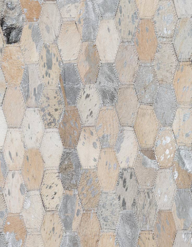 Detail image of 8' x 9' 10 Cowhide Leather Rug