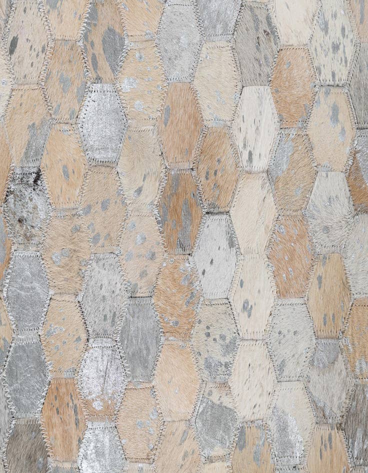 Detail image of 8' x 9' 10 Cowhide Leather Rug