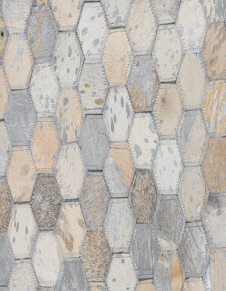 Detail image of 8' x 9' 8 Cowhide Leather Rug