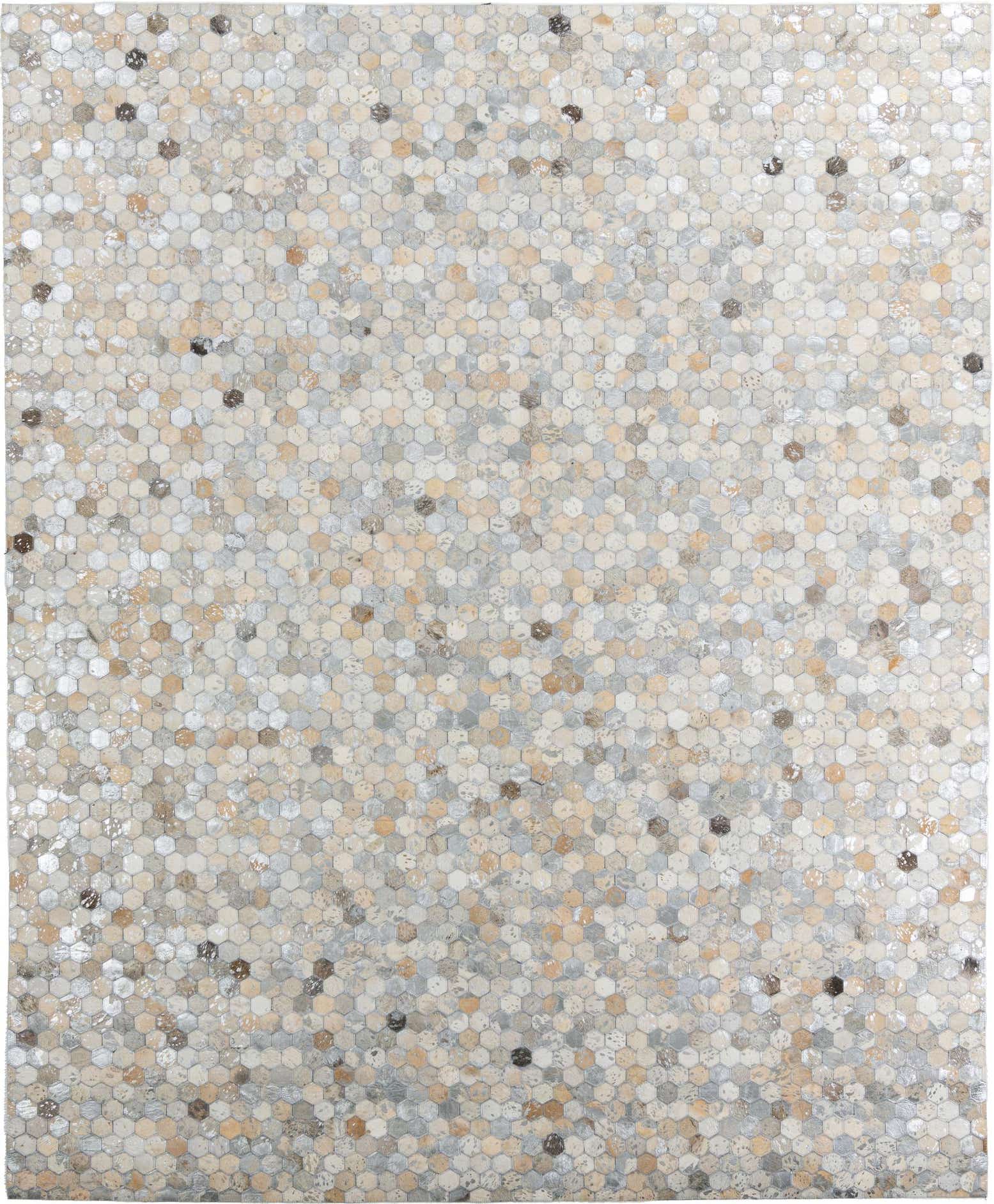 8' x 9' 8 Cowhide Leather Rug