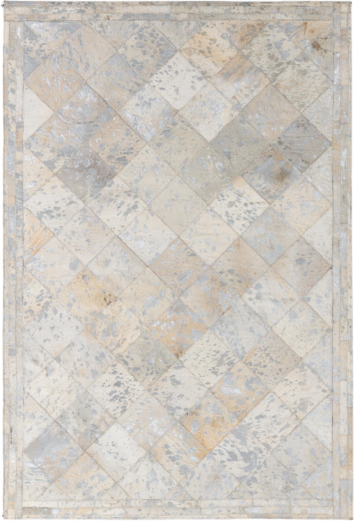 4' x 5' 10 Cowhide Leather Rug