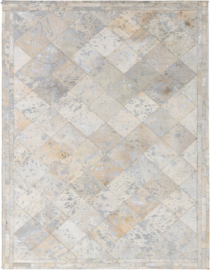 Detail image of 4' x 5' 10 Cowhide Leather Rug
