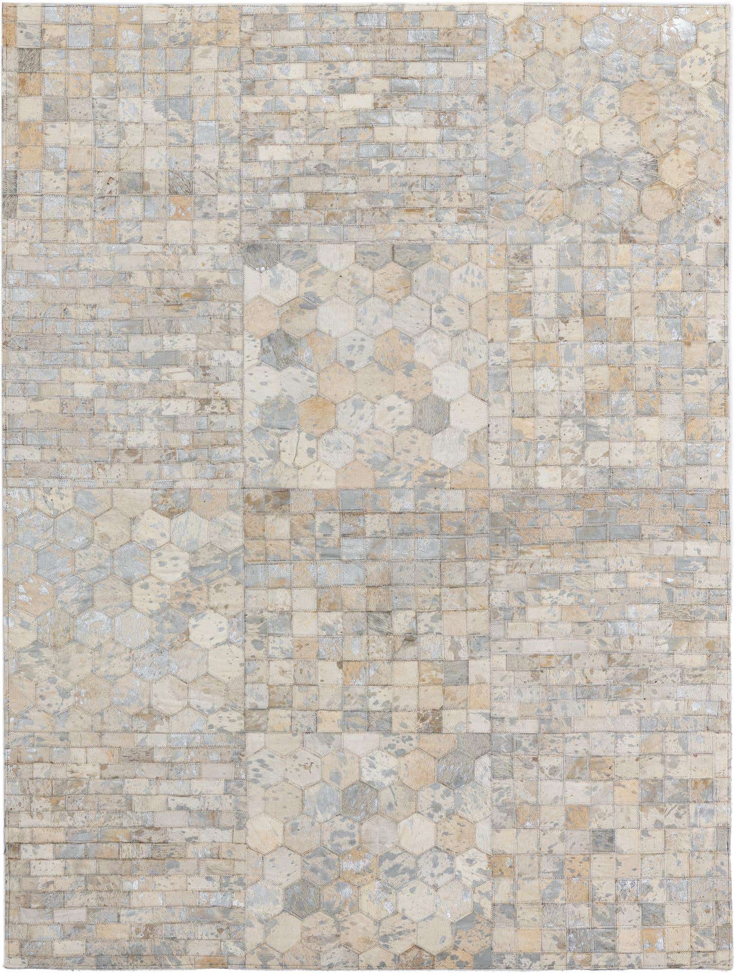 3' 8 x 4' 10 Cowhide Leather Rug