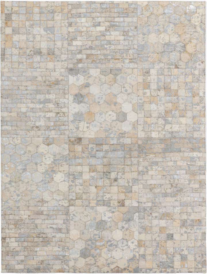 3' 8 x 4' 10 Cowhide Leather Rug
