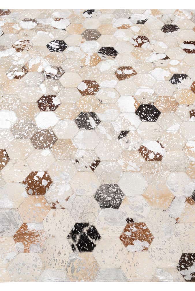 5' x 8' Cowhide Leather Rug