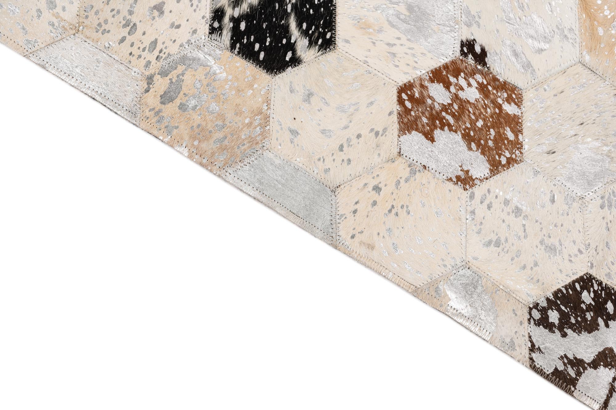 5' x 8' Cowhide Leather Rug