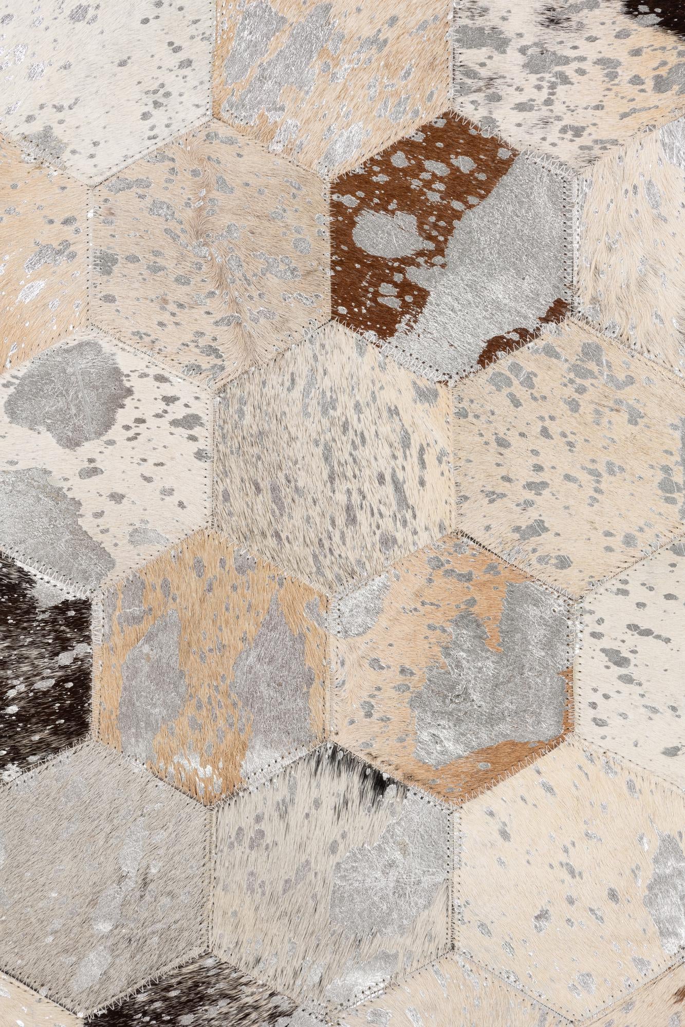 5' x 8' Cowhide Leather Rug