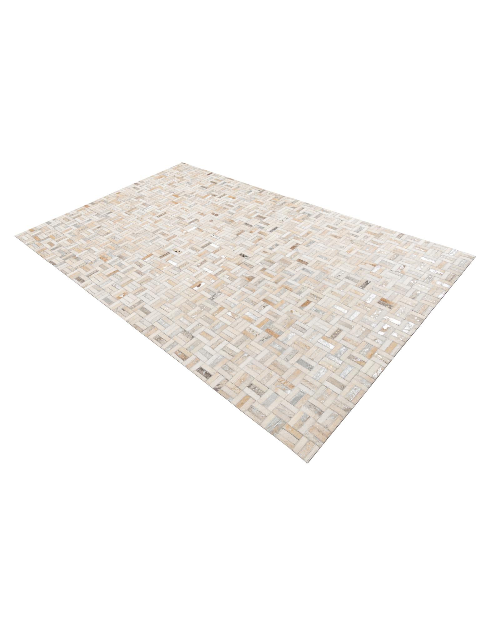 5' x 8' Cowhide Leather Rug