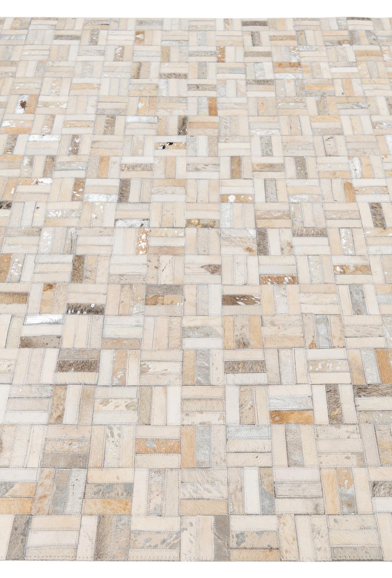 5' x 8' Cowhide Leather Rug